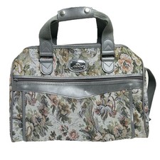 Vintage Jordache Tote Floral Tapestry Duffle Weekend Travel Bag Mrs Doubtfire