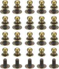 5mm Ball Head Stud Rivets Screw Back 20Pack Round Head Button Nipple Rivet for