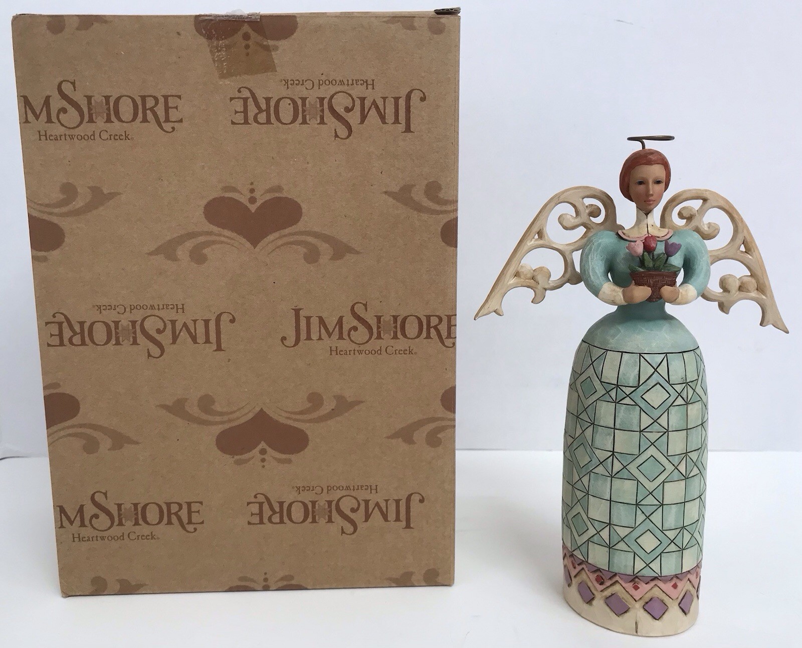 Jim Shore FRIENDSHIP ANGEL Figurine  4014037 Heartwood Creek 8” 2009 *READ*