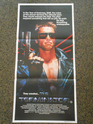 Vintage AUSTRALIA Daybill THE TERMINATOR 1984 folded poster 26x13 Excellent!!