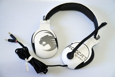 Roccat Khan Pro Gaming Headset weiss, funktioniert  - ohne Ohrpolster!