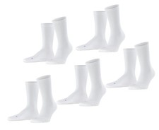 Falke B-Ware 5 Paar Socken Run  Crew Größe 42 - 43 weiß Strümpfe Herren Set M102
