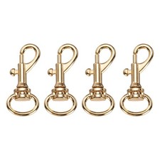 Swivel Eye Bolt Snap Hook 4PCS Single Ended Bolt Snap Clips, Light Gold