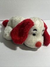 Rare 1977 Russ Berrie  Co. LUVY Red  White 6  Plush Puppy Dog