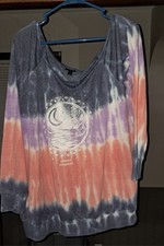 Womens Torrid Cosmic Dreamer Tye Dye Off Shoulder Sweatshirt Plus Size 2