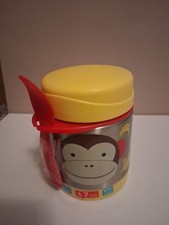 Skip Hop Insulated toddler Food Jar, Monkey 11 OZ. Small crack As Shown In Ring