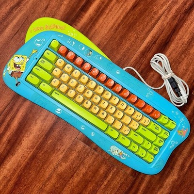 Spongebob SquaSpongebob Squarepants Kidzmouse Wired Keyboard RARE 2004 KMK034-04