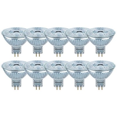 10 x Osram LED MR16 Glas Reflektor 2,6W = 20W GU5,3 12V 230lm warmweiß 2700K 36°