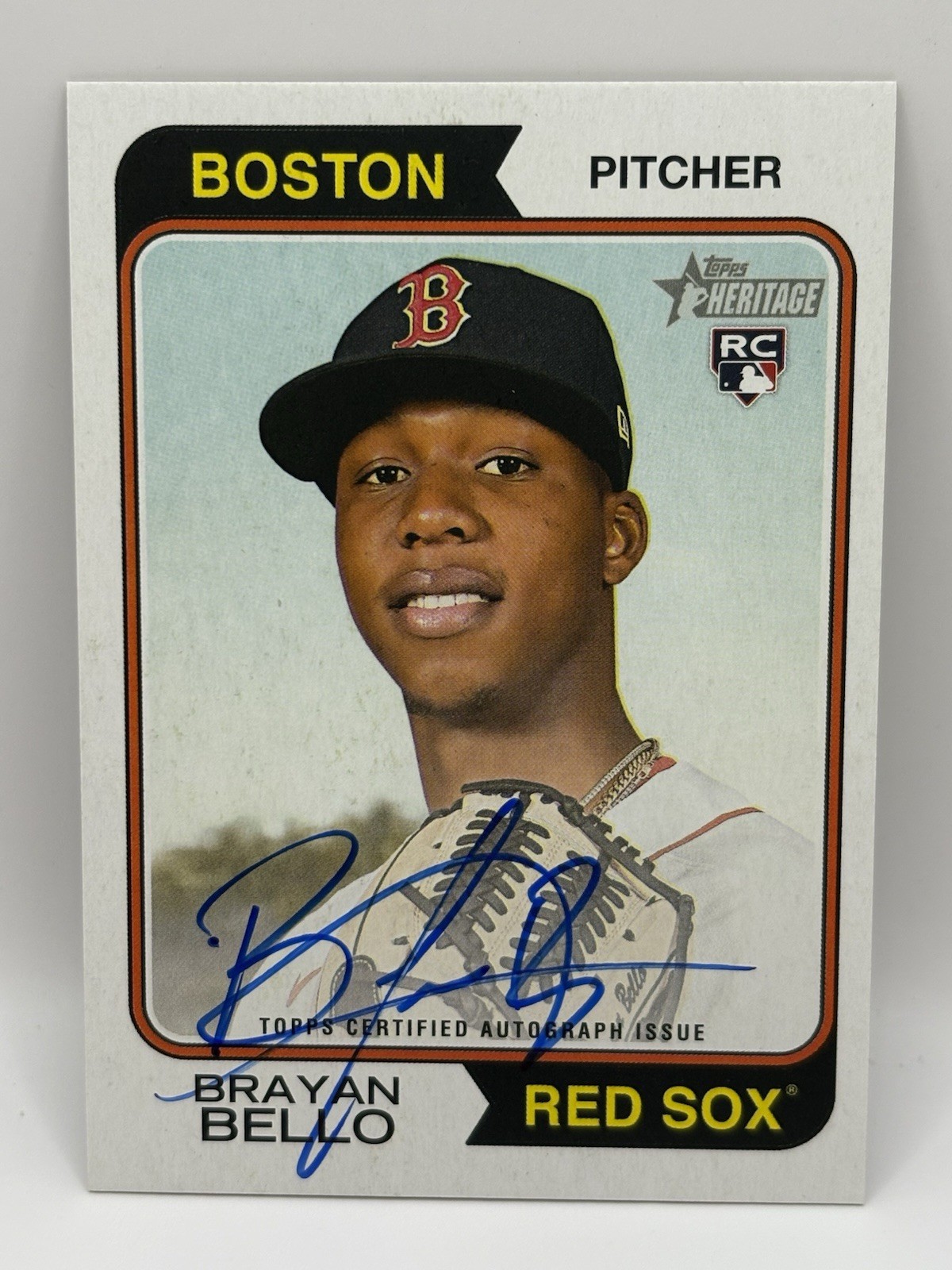 2023 Topps Heritage - Real One Autographs Brayan Bello #ROA-BBO (AU, RC)