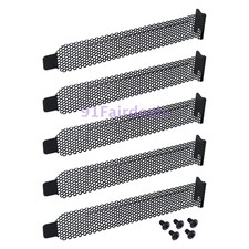 PCI Slot Cover Hard Steel Mesh Dust Filter Blanking Plate - 5pcs