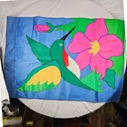 Hummingbird Flower Garden Flag Outdoor Decorative Yard House Banner