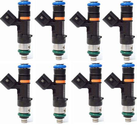 Bosch 0280158117-650 62lb 650cc EV14 High Impedance Fuel Injectors (8) - Picture 1 of 1