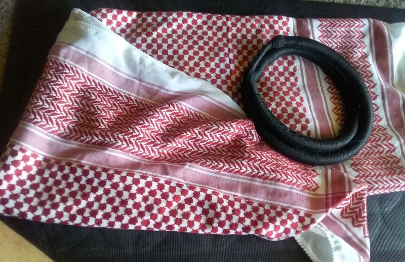 VINTAGE ISLAM MEN'S HEADSCARF AND ROPE &  AGAL DESERT CORD BLACK
