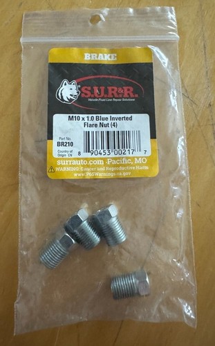 S.U.R.&R. (BRAKE) BR SERIES Inverted Flare Nuts (Pack 4) - Picture 13 of 35