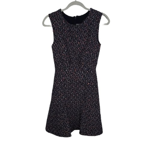 Vestido sin mangas J Crew para mujer línea A confeti tweed talla 000 azul. - Imagen 5 de 11
