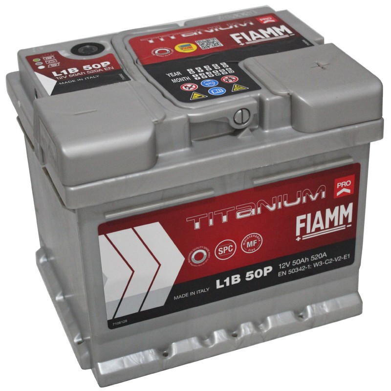 Batteria Auto Fiamm L1b 50ah 520A 12V 7905144 207x175x175 - Immagine 1