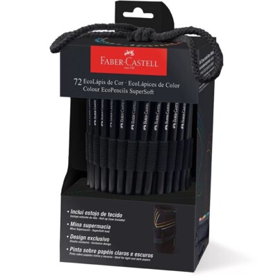 Colored Pencils 72 supersoft colors + Case, 120772SOFT Faber-Castell Eco-Pencil