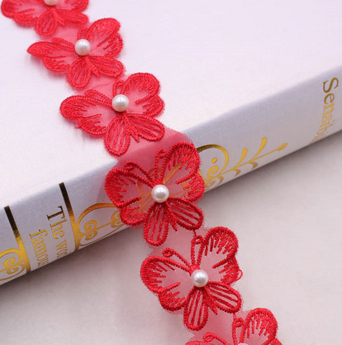 1 Yards butterfly Beading Lace decoration Trim Wedding dress Jewelry Accessories - Picture 7 of 11