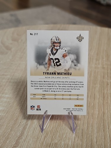 2024 Panini Prestige Tyrann Mathieu "Red Xtra Points" /999 - Picture 2 of 2