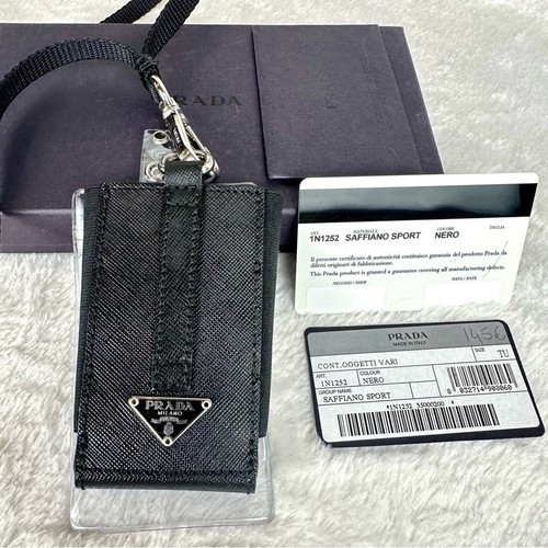 PRADA black ID Card Case Badge Holder lanyard BRAND NEW WITH BOX - 第 4/12 張圖片