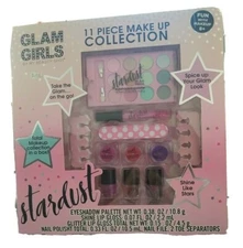 Glam Girls 11 Piece Make Up Collection Eyeshadow Lip Gloss Nail Polish FREE SHIP