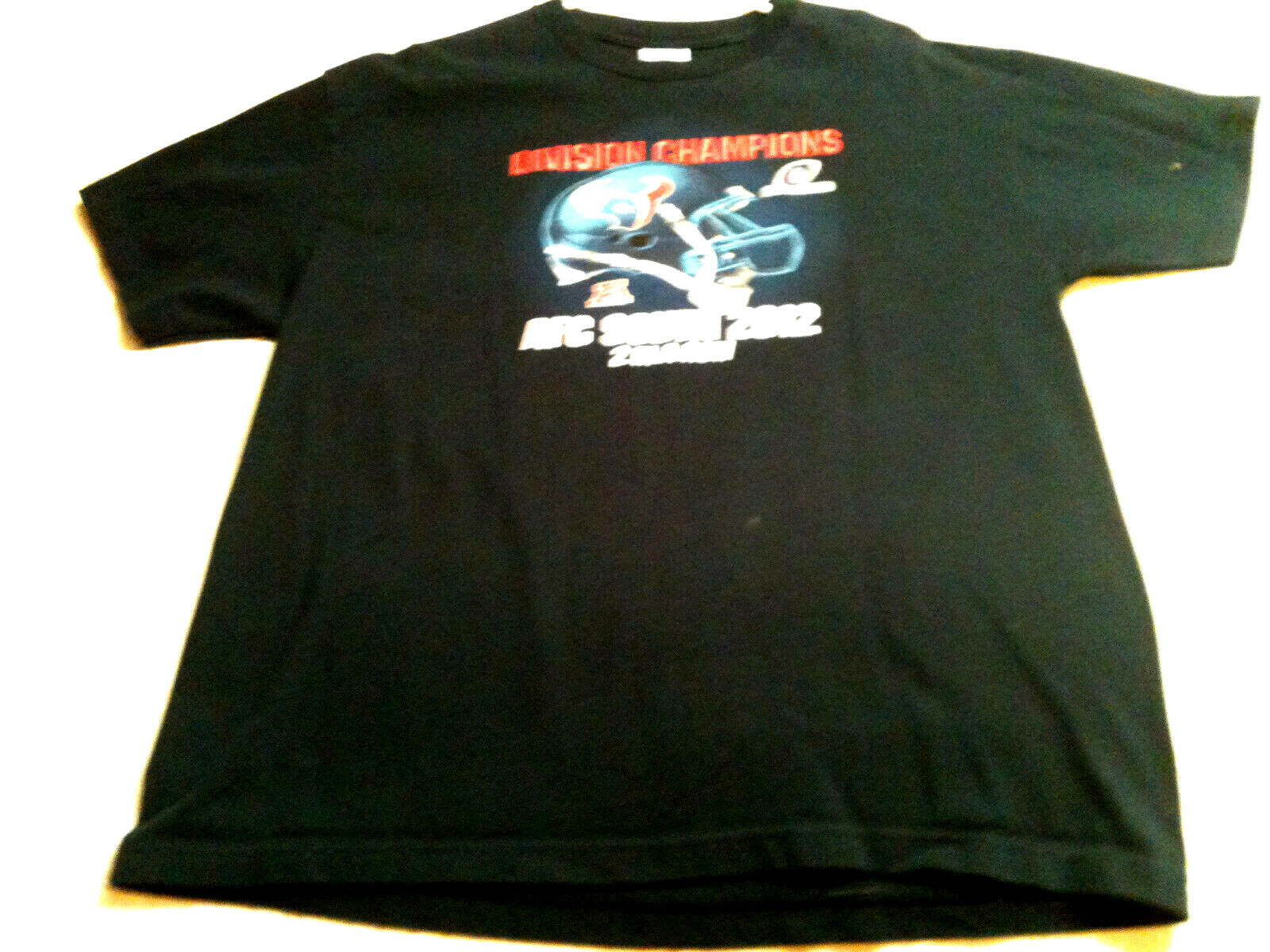 FILA Houston Texans 2012 Division Champions AFC South 2 in A Row Adult XL Blue TShirt