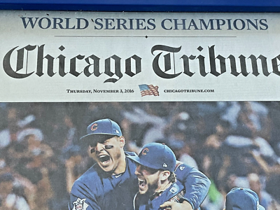 Cubs World Series Champions Framed Chicago Tribune Front