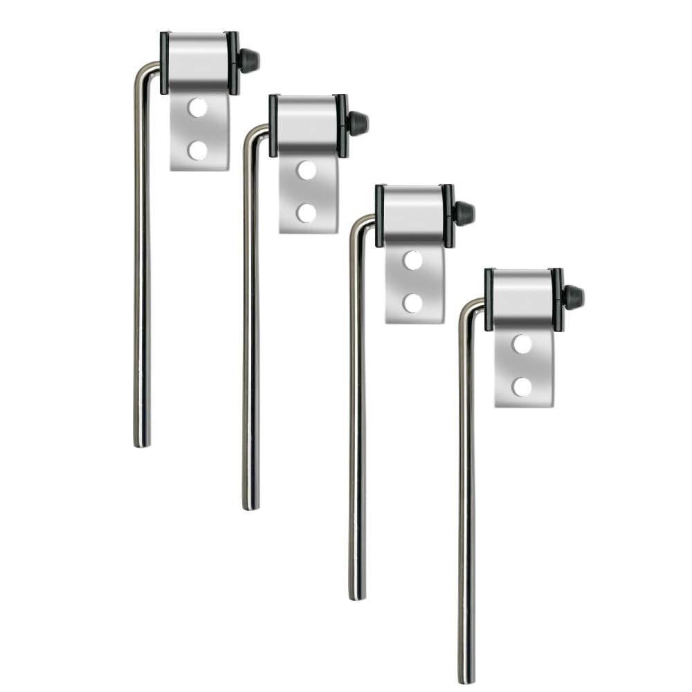 4 Pack Universal Stainless Steel Exhaust Hanger Rod Weld On Heavy Duty Exhaus...