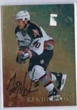 1998-99 Be A Player Autographs Gold #163 Geoff Sanderson NM-MT Auto Sabres