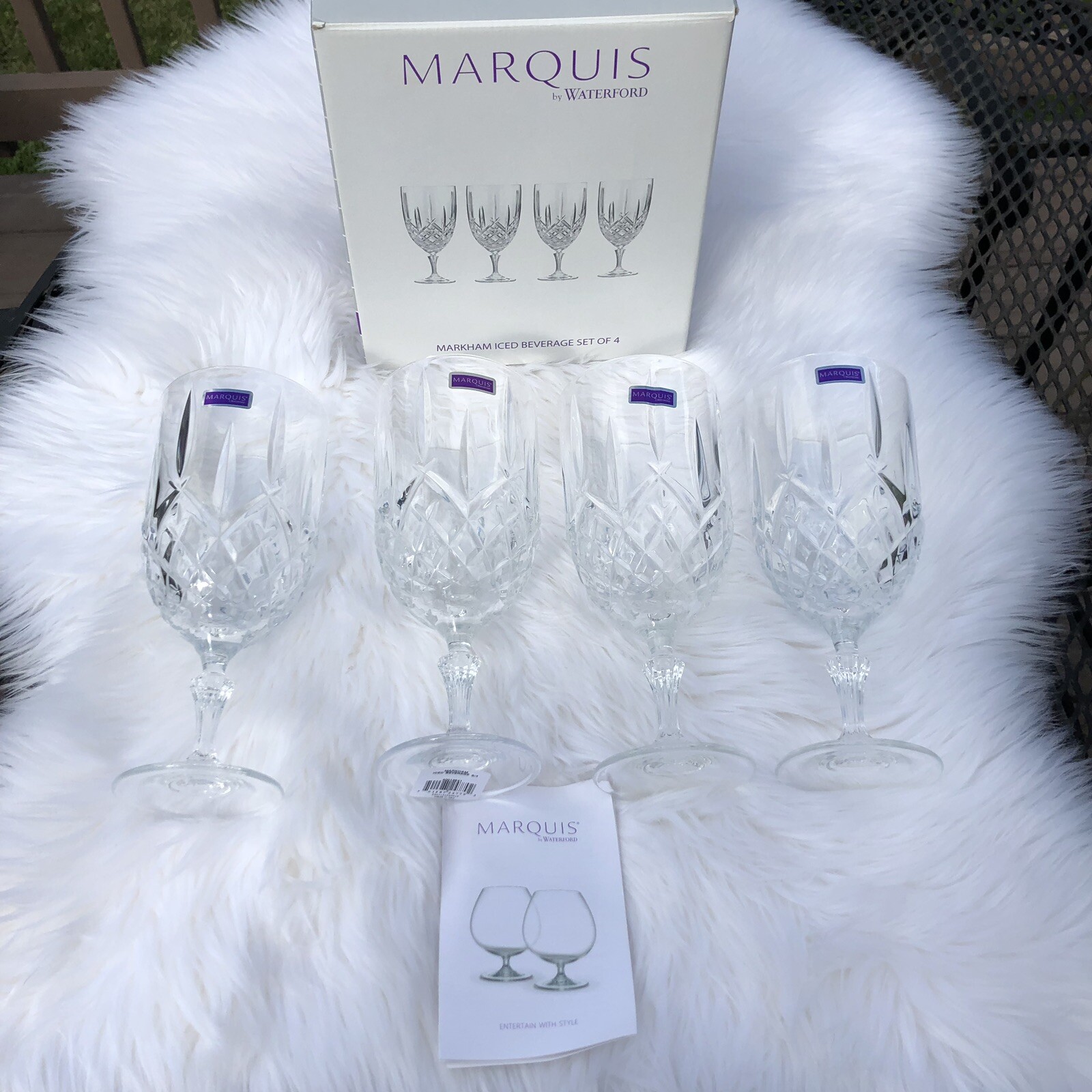 Marquis by Waterford NIB Set of 4 Markham Iced Beverage Glasses MADE IN ITALY eBay