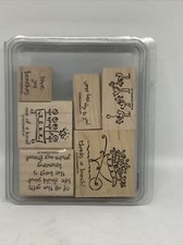 Stampin Up Love Ya Bunches rubber stamps, birds, birthday, flowers, 2005 Retired