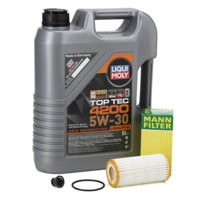 5L LIQUI MOLY TOP TEC 4200 5W30 Motoröl + MANN Ölfilter für VAG 1.8/2.0 TFSI - Bild 1 von 4