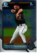 Jacob Miller Miami Marlins 2022 Bowman Draft Chrome 1st Bowman