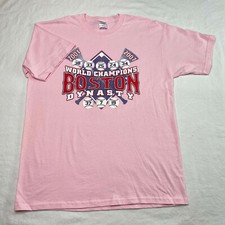 Gildan Top sz L Pink Boston Red Sox World Champions Dynasty 2004 2007 Sportcore