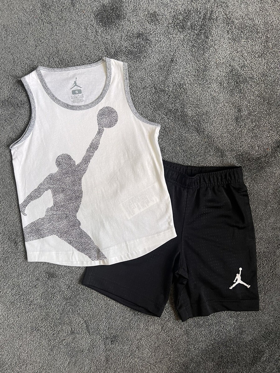 Boys Kids Jordan Summer Vest Shorts Set, Age 4-5 Years