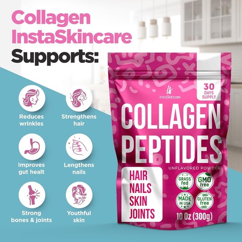 2 Pack Collagen Peptides Powder for Women Collagen Protein Types I &III 10oz - Picture 4 of 6