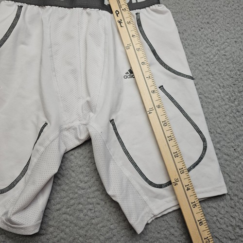 Adidas Compression Shorts Youth Medium White Pull On Athletic - Picture 10 of 14