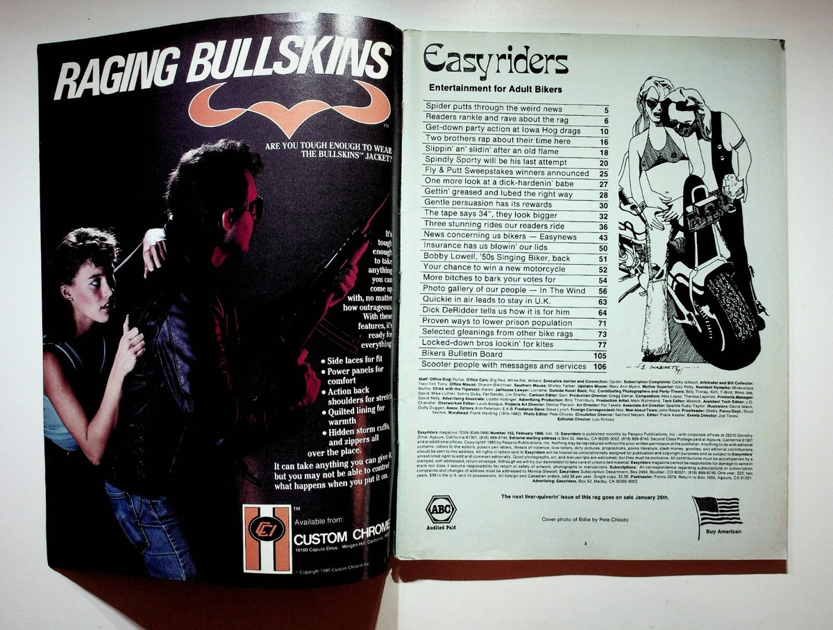 1986 February Easyriders Motorcycle Magazine David Mann
