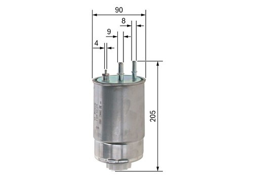 BOSCH Fuel Filter Fits CITROEN Nemo Box FIAT FORD Lancia PEUGEOT 1.3-3.0L 2001- - Picture 5 of 6