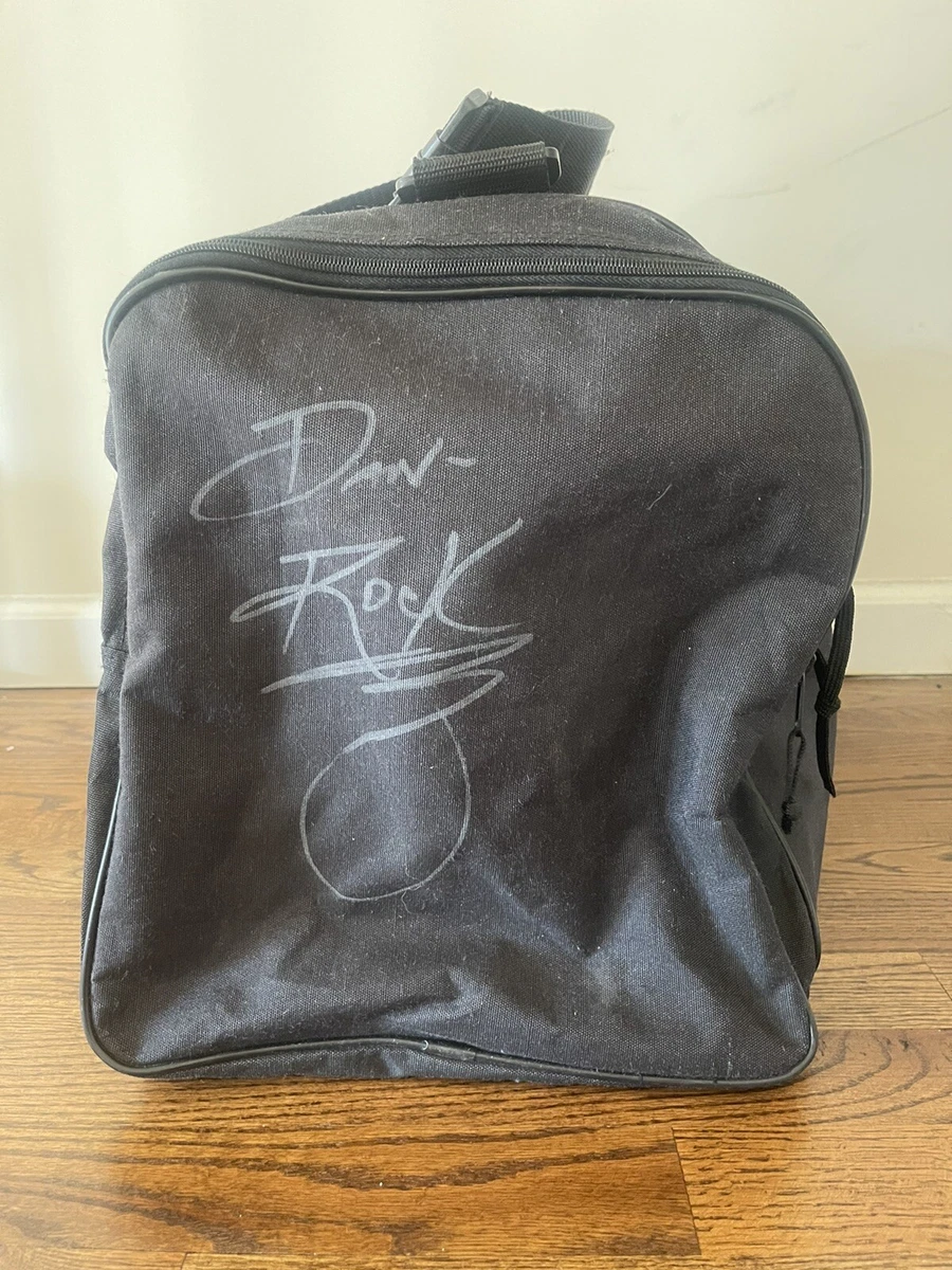WWF Dwayne Johnson The Rock Personal Used Signed Autograph duffle