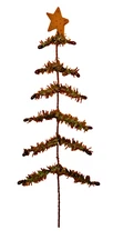 Salem Collection - Faux Feather Tree w/Burgundy Pips- 13" Tall - (12 - pieces)