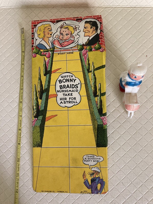 Vintage 1951 Dick Tracy “Bonnie Braids’ Nursemaid Take Her For A Stroll” Toy