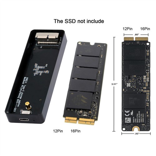 Chenyang USB3.2 USB-C Type-C to 16+12Pin Mobile Box HDD Enclosure for MAC SSD - Picture 4 of 12