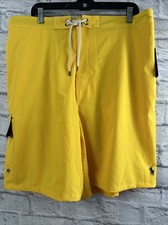 NWT Polo Ralph Lauren Men's Yellow 9" Inseam Swim Swimming Shorts Sz 1XB