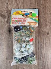 Vintage 1990 Bag Of Champion Marbles Imperial Toy Co 75 PIECES Never Opened