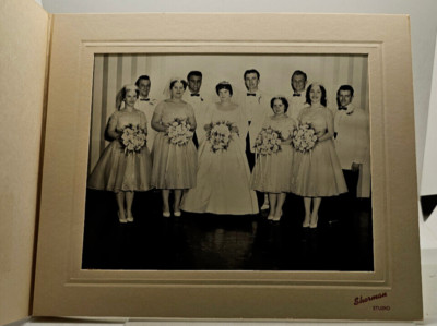 Sherman Photo Studio Newark NJ 8X12 Bklet Newly Weds' Best Men & Maids Of Honor