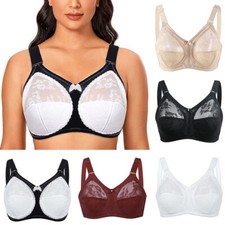 Wireless Minimizer Plus Size Sleep Unlined Full Coverage Wirefree Lace Bra 34-50