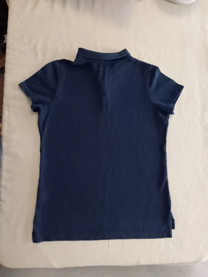 Uniforme de niño Land's End azul marino manga corta polo talla 14 usado en excelente estado Foto 3 de 4