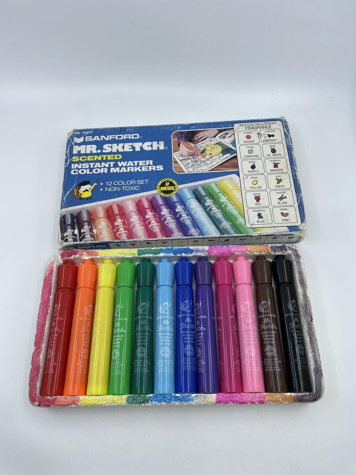 Vintage Sanford Mr. Sketch Scented Water Color Markers Set of 12 6A eBay