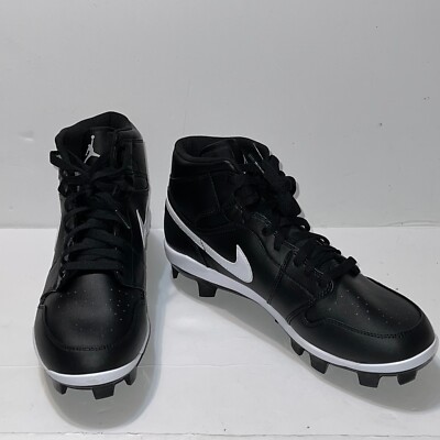 RARE Air Jordan 1 Retro MCS Baseball Cleats Black Molded MEN'S 10
